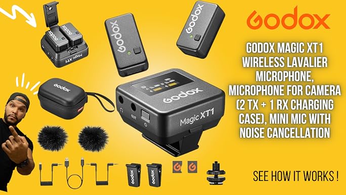 Godox Magic XT1 ワイヤレスマイクセット Amazon.com: GODOX Magic XT1 Wireless Lavalier Microphone